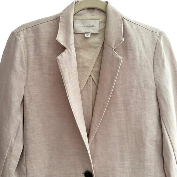 BROCHU WALKER LEE LINEN BLAZER SIZE SMALL - Picture 5 of 13